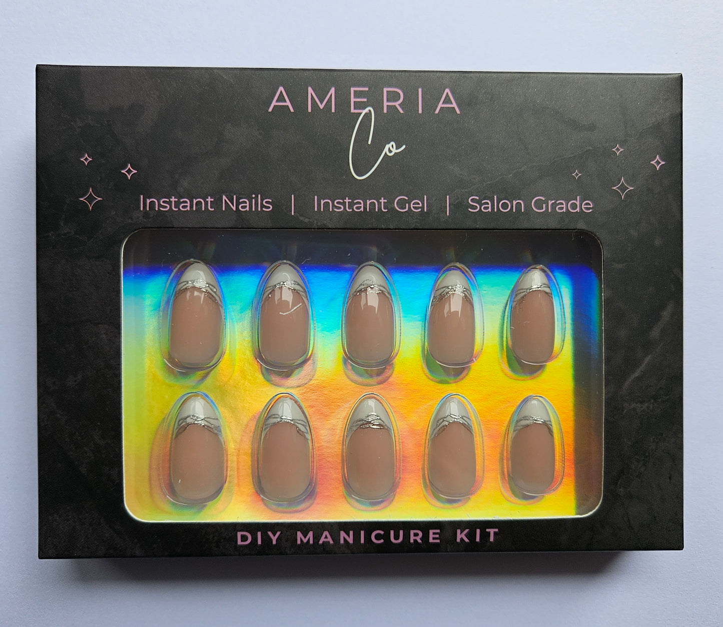 Silver Accent French DIY Manicure Kit
