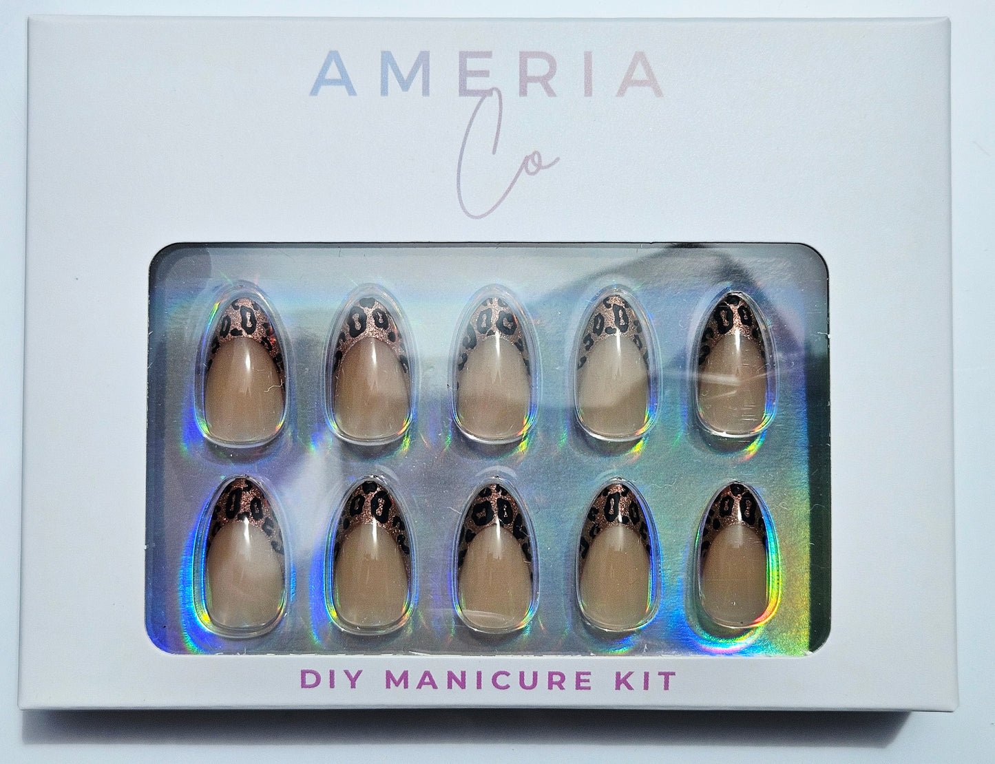 Bronze Leopard French DIY Manicure Kit