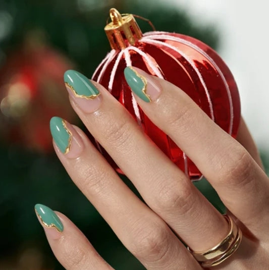 Green Gold Gemstone DIY Manicure Kit