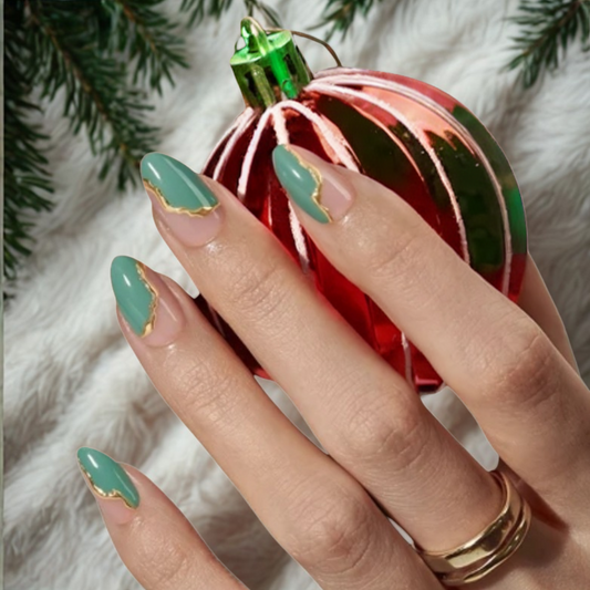 Green Gold Gemstone DIY Manicure Kit
