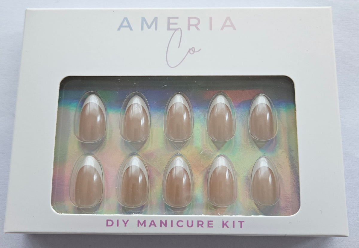 MANI OF THE MONTH Glazed White French DIY Manicure Kit