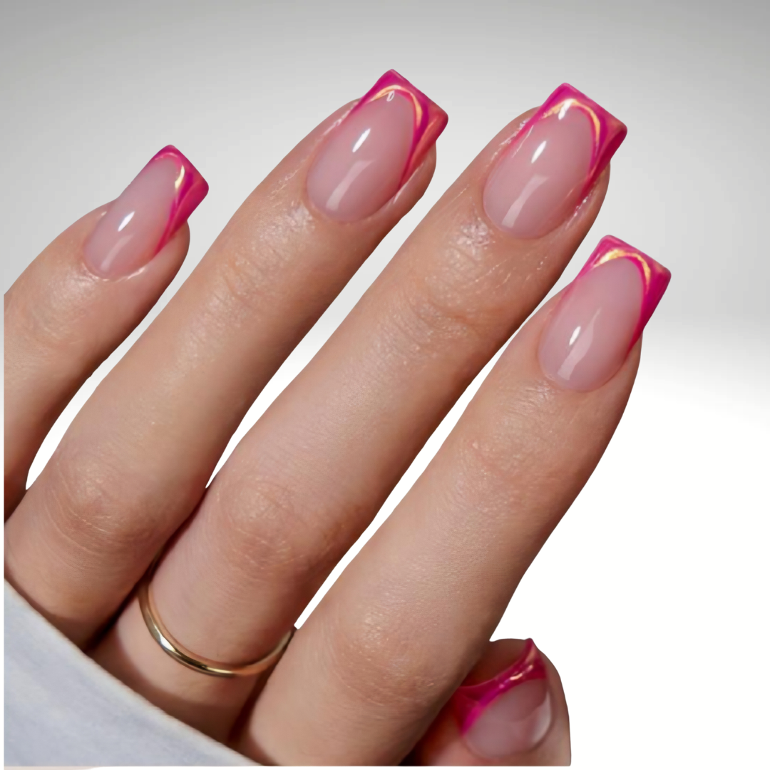 Fuscia Gold French DIY Manicure Kit